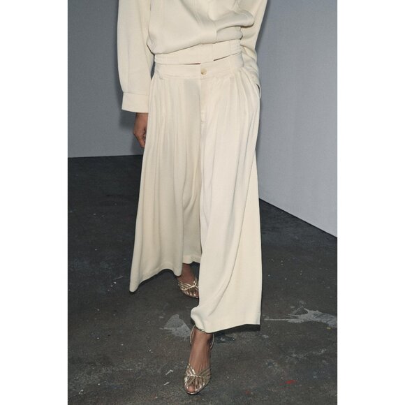ZARA ZW COLLECTION PLEATED TROUSERS - Picture 1 of 4